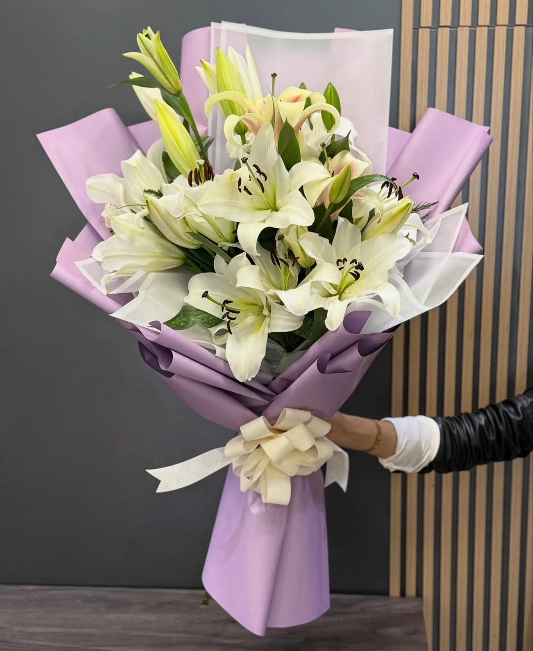 Premium White Lily Bouquet